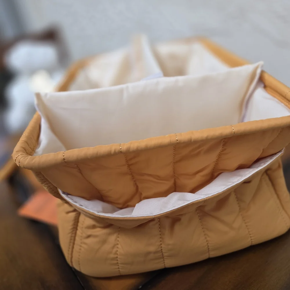 Quilted Orange Baby Bag